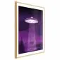 Plakat Ufo 21x30 cm z ramą złotą z marginesem | MIRAT.