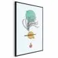 Plakat Roślinna kompozycja 21x30 cm z ramą czarną bez marginesu | MIRAT.