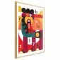 Plakat Sztuka designu 21x30 cm z ramą złotą z marginesem | MIRAT.
