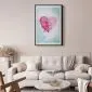 Plakat akwarelowe serce 60 x 90 cm z ramą czarną | MIRAT. kolekcja n-B-0031-ao-a