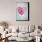 Plakat akwarelowe serce 60 x 90 cm z ramą czarną | MIRAT. kolekcja n-B-0031-ao-a