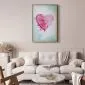 Plakat akwarelowe serce 40 x 60 cm z ramą złotą | MIRAT. kolekcja n-B-0031-ao-a