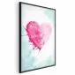 Plakat akwarelowe serce 60 x 90 cm z ramą czarną | MIRAT. kolekcja n-B-0031-ao-a