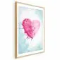 Plakat akwarelowe serce 21 x 30 cm z ramą złotą | MIRAT. kolekcja n-B-0031-ao-a