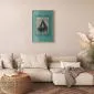 Plakat Para na łodzi 60x90 cm z ramą złotą bez marginesu | MIRAT.