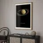 Plakat Saturn 21x30 cm z ramą złotą z marginesem | MIRAT.