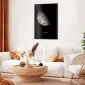 Plakat Księżyc 21x30 cm z ramą czarną bez marginesu | MIRAT.