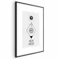 Plakat Symbole 21x30 cm z ramą czarną z marginesem | MIRAT.