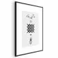 Plakat Szczęście 21x30 cm z ramą czarną z marginesem | MIRAT.