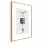 Plakat Szczęście 21x30 cm z ramą złotą z marginesem | MIRAT.