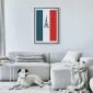 Plakat Symbole Francji 60x90 cm z ramą czarną z marginesem | MIRAT.