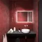 Bezpieczne lustro łazienkowe LUMO 90x60cm srebrne z oświetleniem LED I sklep meblowy MIRAT.
