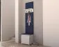 Szafka na buty z siedziskiem i wieszakiem SINGAPUR 50 biała/granatowa I sklep meblowy MIRAT. styl LOFT, SKANDYNAWSKI