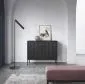 Komoda MILONA 2D2S 104 cm czarna mat I sklep meblowy MIRAT. styl RYFLOWANY kolekcja MILONA