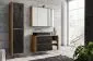 Szafka łazienkowa HAMPTON CONCRETE 80-01 ciemny beton/dąb słupek | MIRAT. styl LOFT