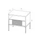 Szafka nocna ISEO 54x39 czarna mat loftowa I sklep meblowy MIRAT. styl GLAMOUR, LOFT, RYFLOWANY kolekcja ISEO