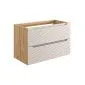 Szafka pod umywalkę OCEAN BEIGE 82-90-2S 90cm dąb olejowany/beżowa wisząca I sklep meblowy MIRAT. styl GLAMOUR