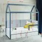 Łóżko domek BAJKAŁ 180x80 białe dla dzieci z szufladami | MIRAT. w stylu kolekcja