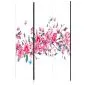 Parawan dwustronny Orient 135x172 cm 3-częściowy szary | MIRAT.