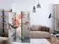 Parawan dwustronny Orient 135x172 cm 3-częściowy biały | MIRAT.