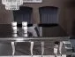 Stół PRINCE 150x90 czarny/chrom szklany w stylu glamour | MIRAT. styl GLAMOUR