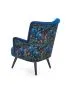 Fotel do salonu PAGONI VELVET granatowy wypoczynkowy | MIRAT. w stylu LOFT kolekcja