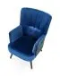Fotel do salonu PAGONI VELVET granatowy wypoczynkowy | MIRAT. w stylu LOFT kolekcja