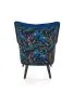 Fotel do salonu PAGONI VELVET granatowy wypoczynkowy | MIRAT. w stylu LOFT kolekcja