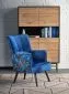 Fotel do salonu PAGONI VELVET granatowy wypoczynkowy | MIRAT. w stylu LOFT kolekcja