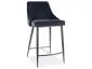 Hoker niski PIANO B H-2 VELVET czarny tapicerowany do kuchni | MIRAT. w stylu GLAMOUR, LOFT kolekcja