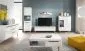 Półka EBBI 107 biały połysk/dąb riviera do salonu | MIRAT. w stylu kolekcja EBBI