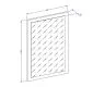 Lustro do przedpokoju CROSS 40x60cm białe prostokątne I sklep meblowy MIRAT. kolekcja HV-CROSS