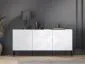 Komoda KLARA 3D biały mat do nowoczesnego salonu I sklep meblowy MIRAT. styl GLAMOUR