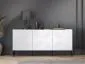 Komoda KLARA 3D biały mat z podstawą w stylu glamour I sklep meblowy MIRAT. styl GLAMOUR