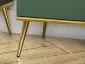 Szafka RTV GRIN 160 zielona na złotych metalowych nogach I sklep meblowy MIRAT. styl GLAMOUR kolekcja GRIN