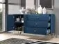 Komoda BLU 2D3S granatowa trzyszufladowa nowoczesna I sklep meblowy MIRAT. styl GLAMOUR kolekcja BLU