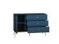 Komoda BLU 1D3S granatowa do salonu i sypialni I sklep meblowy MIRAT. styl GLAMOUR kolekcja BLU
