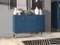 Komoda BLU 1D3S granatowa do salonu i sypialni I sklep meblowy MIRAT. styl GLAMOUR kolekcja BLU