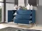 Komoda BLU 1D3S granatowa do salonu i sypialni I sklep meblowy MIRAT. styl GLAMOUR kolekcja BLU