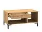 Ława NIKOLA 100x60 dąb artisan z półkami do salonu I sklep meblowy MIRAT. styl LOFT