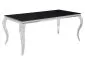 Stół PRINCE 180x90 czarny/chrom szklany elegancki | MIRAT. styl GLAMOUR