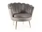 Fotel tapicerowany CAMELLIA 1 VELVET szary elegancki I sklep meblowy MIRAT. styl GLAMOUR