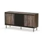 Komoda SWING KM-1 150cm orzech/czarna loftowa I sklep meblowy MIRAT. styl LOFT kolekcja SWING