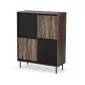 Komoda SWING KM-2 102cm orzech/czarna do salonu I sklep meblowy MIRAT. styl LOFT kolekcja SWING
