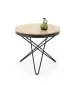 Stolik kawowy LEILA 60x60 dąb naturalny/czarny do salonu I sklep meblowy MIRAT. styl LOFT