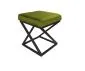 Pufa ZAZU 2 BL VELVET oliwkowa na designerskiej podstawie | MIRAT. styl LOFT