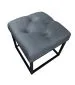 Pufa CHARLIE BL VELVET ciemnoszara na metalowych nogach | MIRAT. w stylu GLAMOUR, LOFT kolekcja