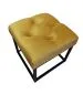 Pufa CHARLIE MG VELVET musztardowa/curry na metalowych nogach | MIRAT. w stylu GLAMOUR, LOFT kolekcja