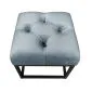 Pufa CHARLIE BL VELVET szara na metalowych nogach | MIRAT. w stylu GLAMOUR, LOFT kolekcja