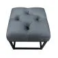 Pufa CHARLIE BL VELVET ciemnoszara na metalowych nogach | MIRAT. w stylu GLAMOUR, LOFT kolekcja